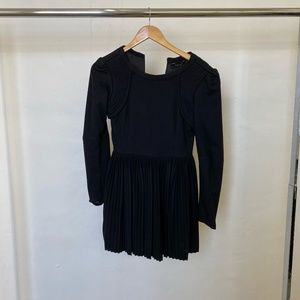 Black Long Sleeve Dress with Shoulder Details